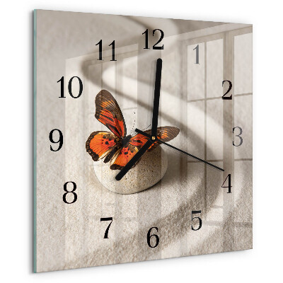 Reloj de vidrio Mariposa