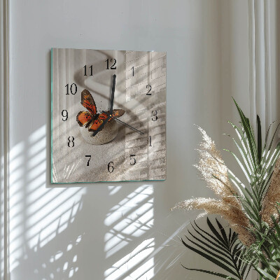 Reloj de vidrio Mariposa