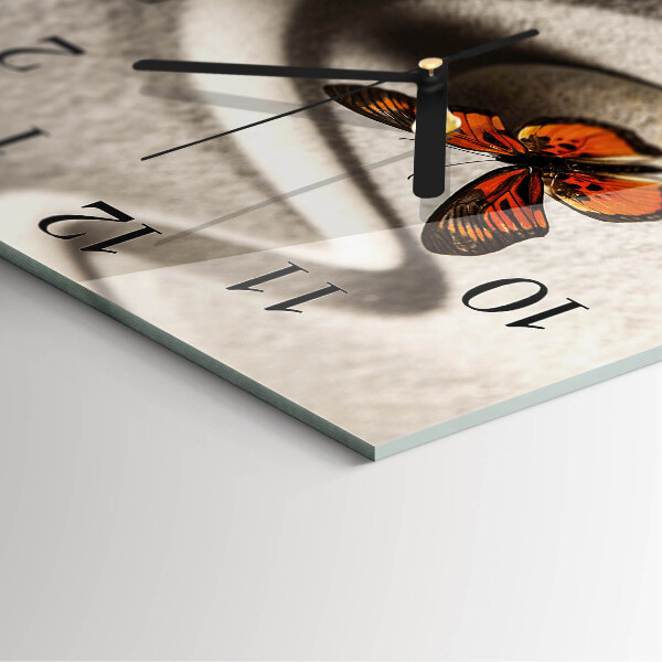 Reloj de vidrio Mariposa