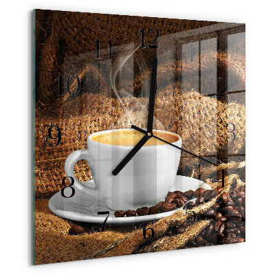 Reloj de vidrio Granos de café