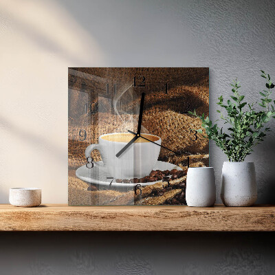 Reloj de vidrio Granos de café