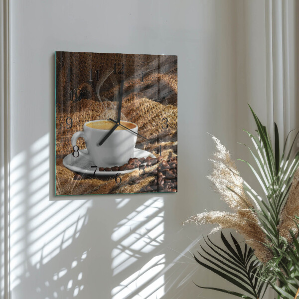 Reloj de vidrio Granos de café