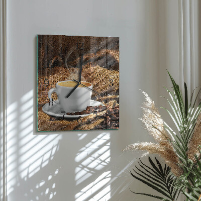 Reloj de vidrio Granos de café