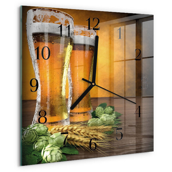 Reloj de vidrio Vasos de cerveza
