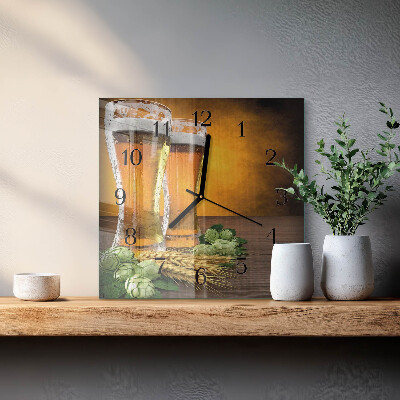 Reloj de vidrio Vasos de cerveza