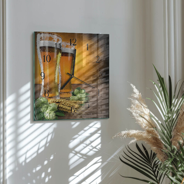 Reloj de vidrio Vasos de cerveza