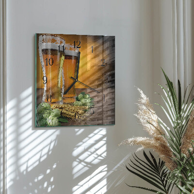 Reloj de vidrio Vasos de cerveza