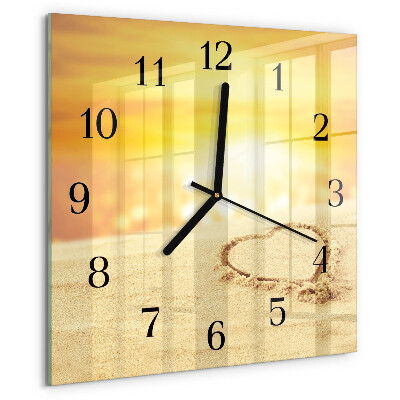 Reloj de vidrio Corazón en la arena