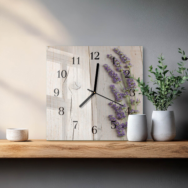 Reloj de vidrio Lavanda
