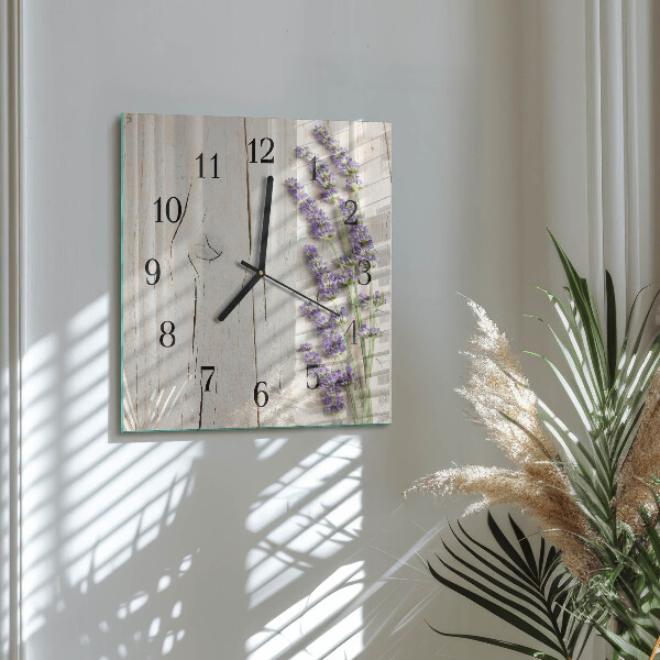 Reloj de vidrio Lavanda