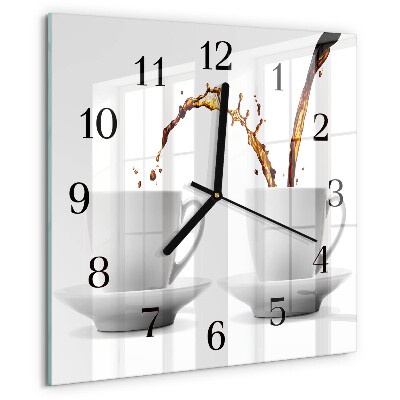 Reloj de vidrio Tazas de café