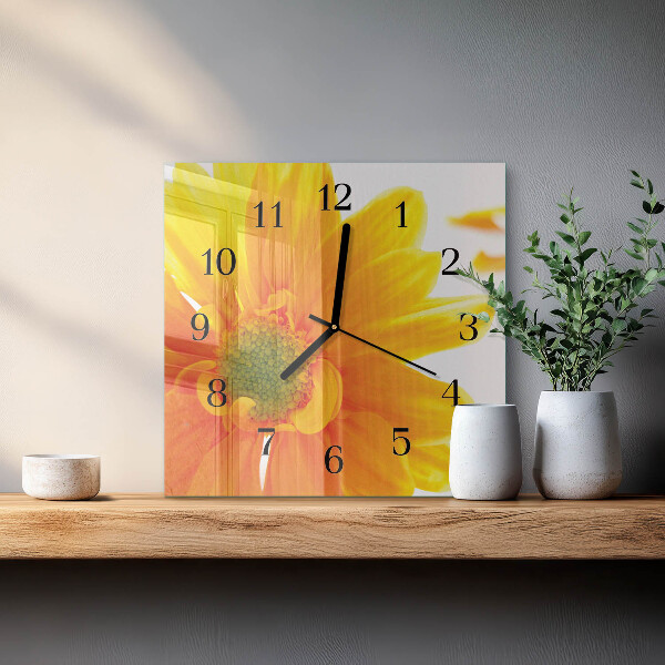 Reloj de vidrio Flor