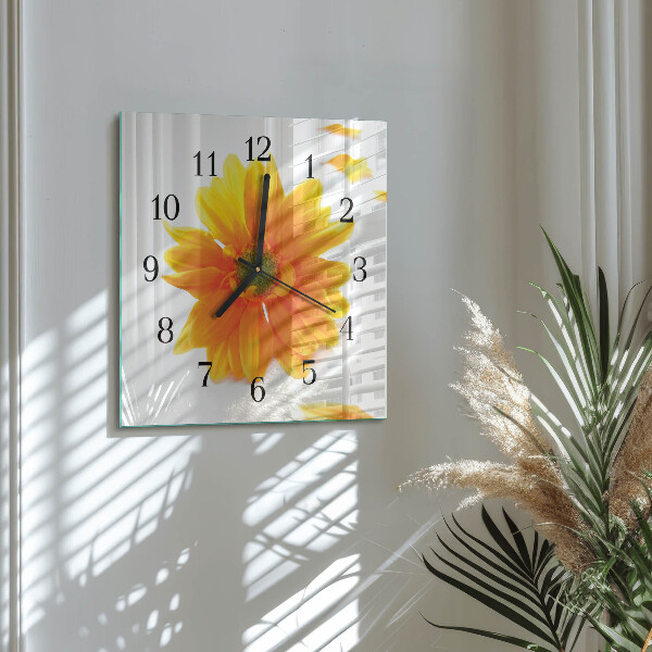 Reloj de vidrio Flor