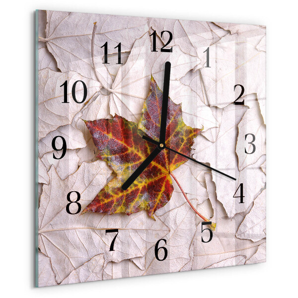 Reloj de vidrio Hoja de arce