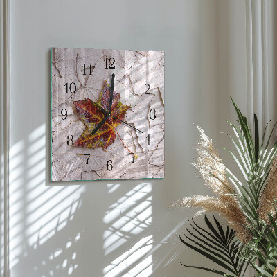 Reloj de vidrio Hoja de arce