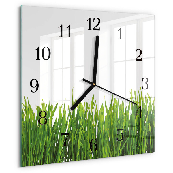 Reloj de vidrio Césped
