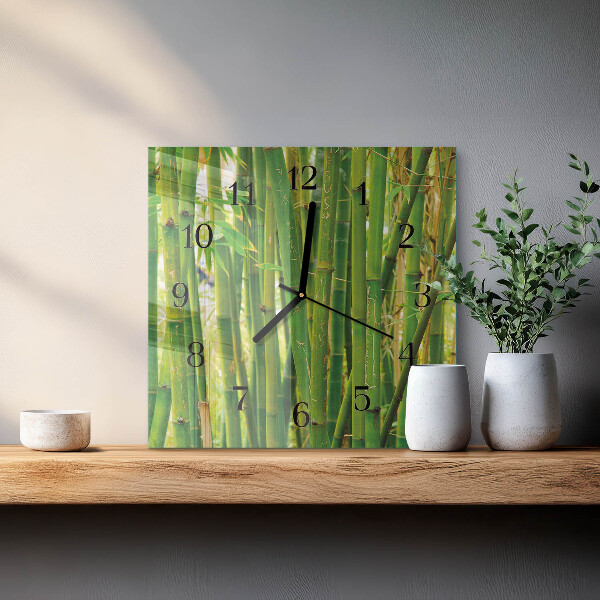 Reloj de vidrio Planta de bambú