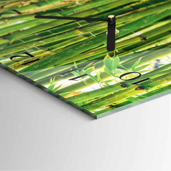 Reloj de vidrio Planta de bambú