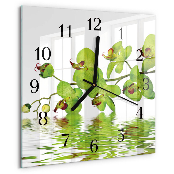 Reloj de vidrio Orquídea