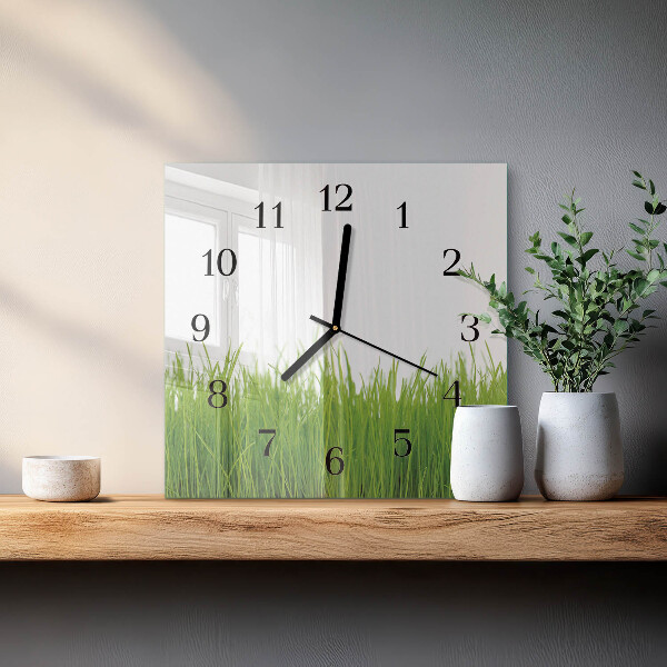 Reloj de vidrio Arte floral