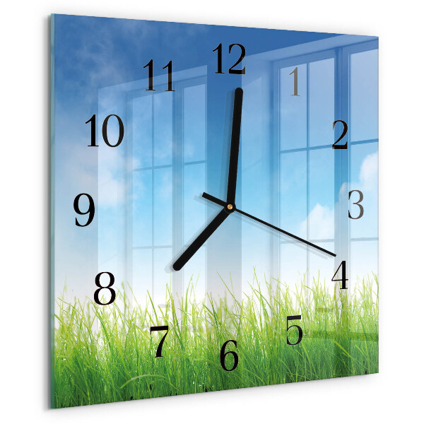 Reloj de vidrio Césped