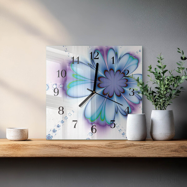 Reloj de vidrio Flor