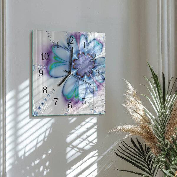 Reloj de vidrio Flor