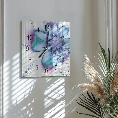Reloj de vidrio Flor