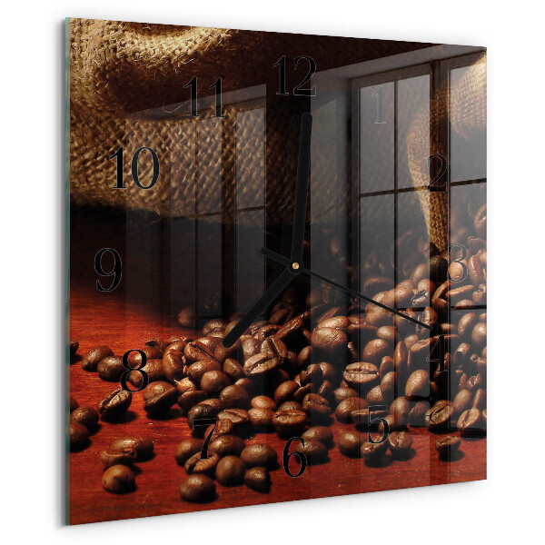 Reloj de vidrio Granos de café