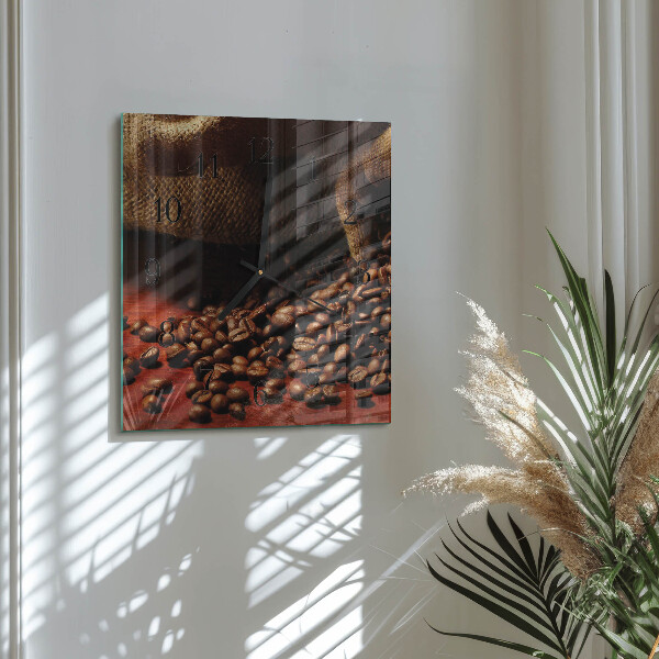 Reloj de vidrio Granos de café