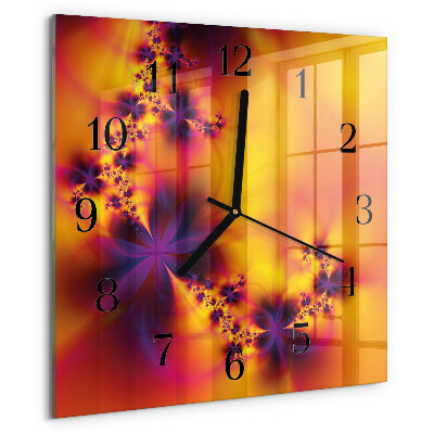 Reloj de vidrio Flores
