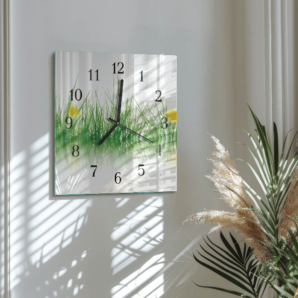 Reloj de vidrio Césped