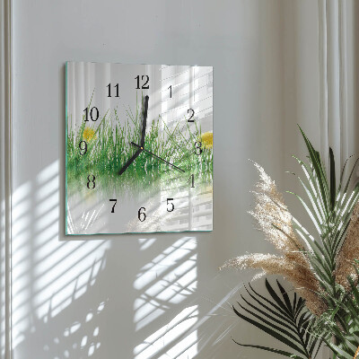 Reloj de vidrio Césped