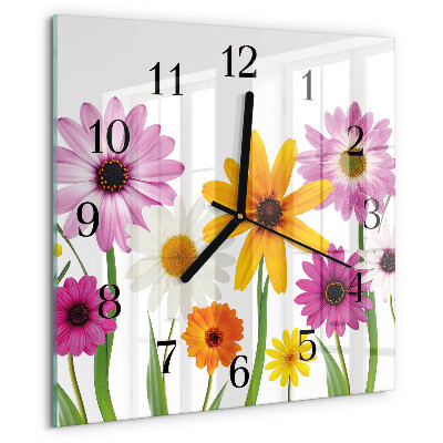 Reloj de vidrio Flores