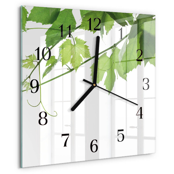 Reloj de vidrio Hojas