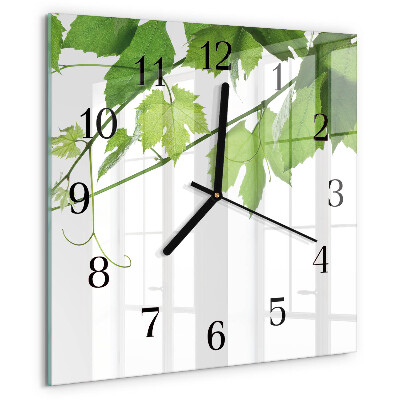 Reloj de vidrio Hojas