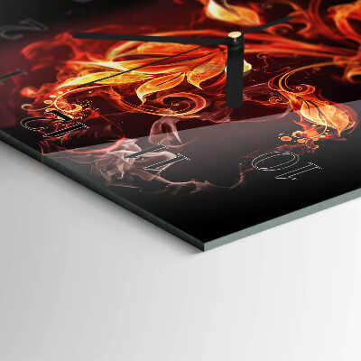 Reloj de vidrio Flor de fuego