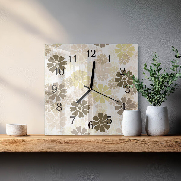 Reloj de vidrio Arte floral