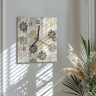 Reloj de vidrio Arte floral