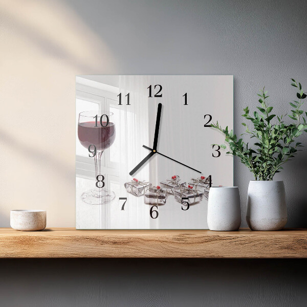 Reloj de vidrio Copa de vino