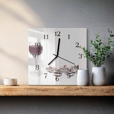 Reloj de vidrio Copa de vino