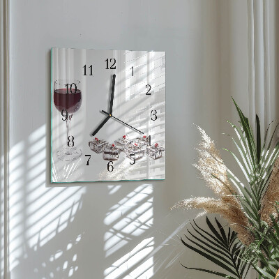 Reloj de vidrio Copa de vino