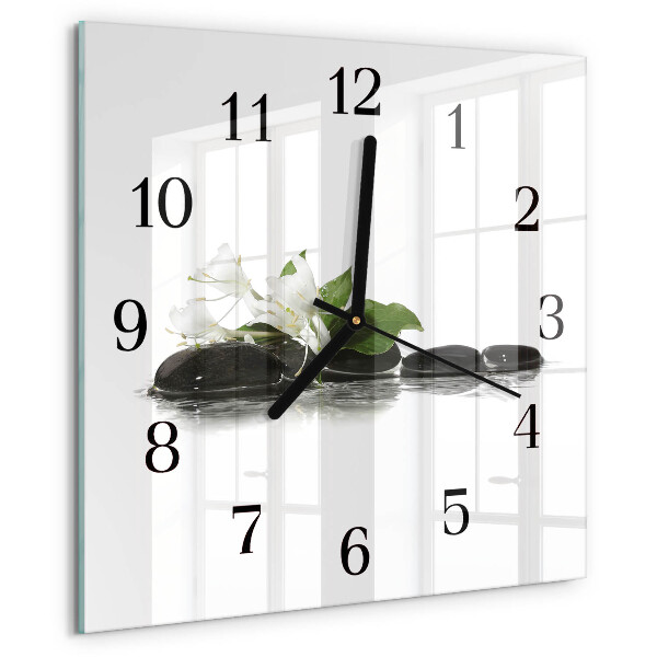 Reloj de vidrio Piedras zen