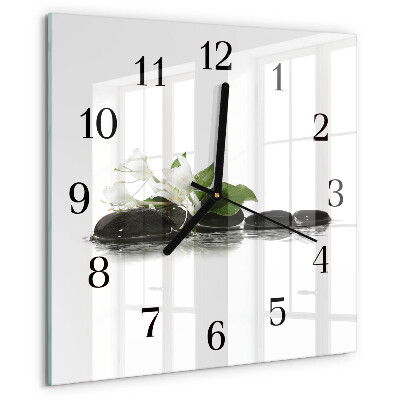 Reloj de vidrio Piedras zen