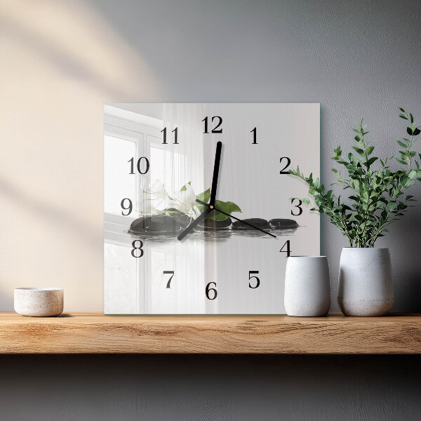 Reloj de vidrio Piedras zen