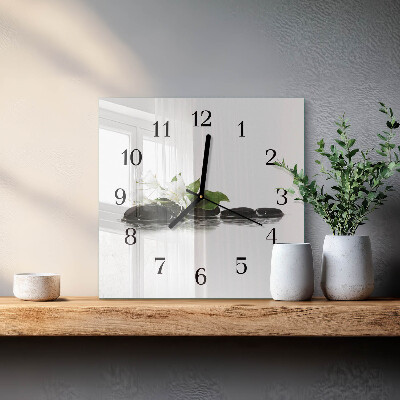 Reloj de vidrio Piedras zen