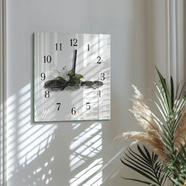 Reloj de vidrio Piedras zen