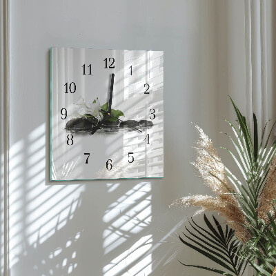 Reloj de vidrio Piedras zen