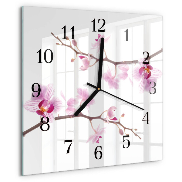 Reloj de vidrio Orquídea