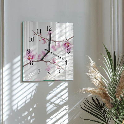 Reloj de vidrio Orquídea